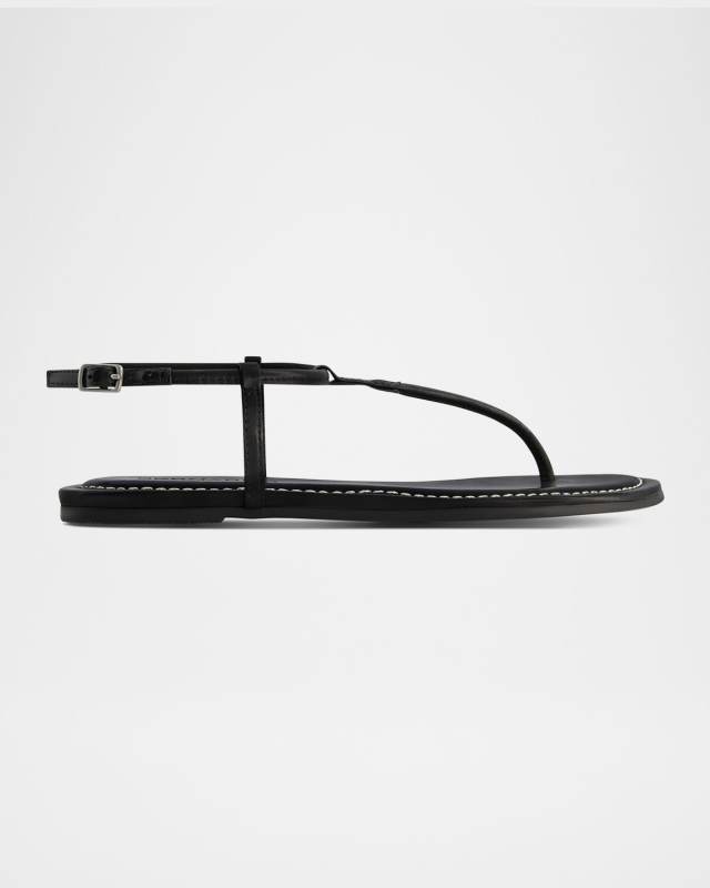 Hercu Leather Ankle-Strap Flat Sandals
